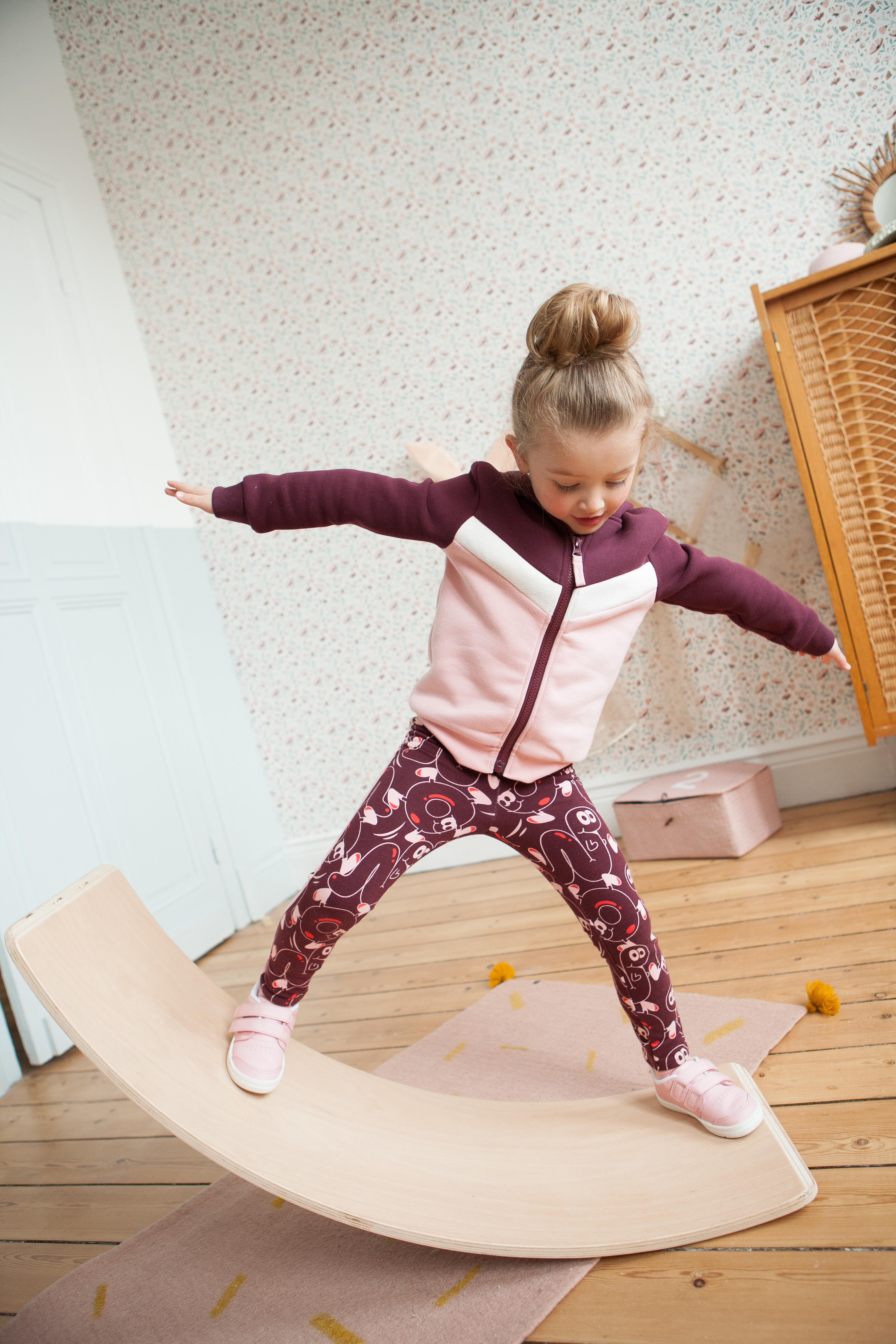 Kids’ Warm Sweatshirt – Pink - DOMYOS