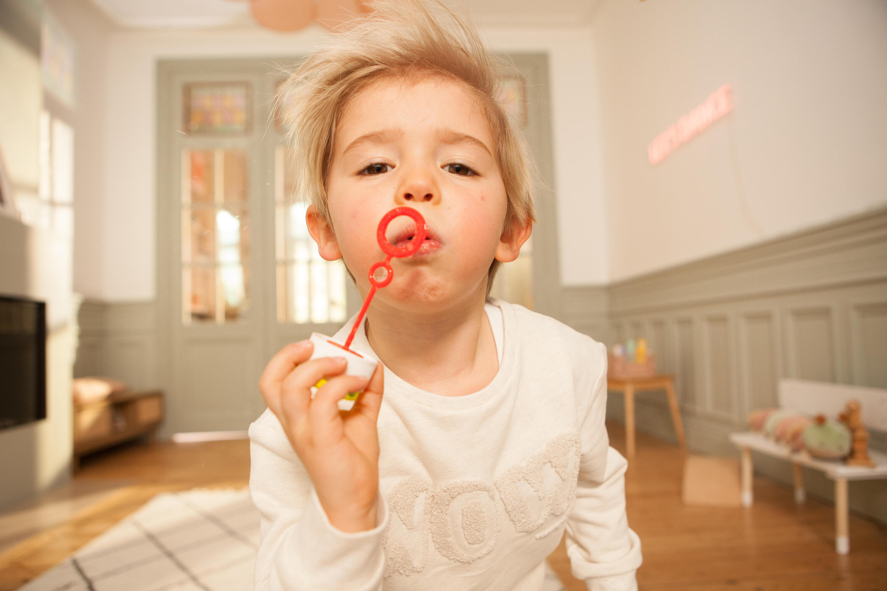 Felpa bambino ginnastica 100 misto cotone panna da 1 a 5/6 anni 13/14