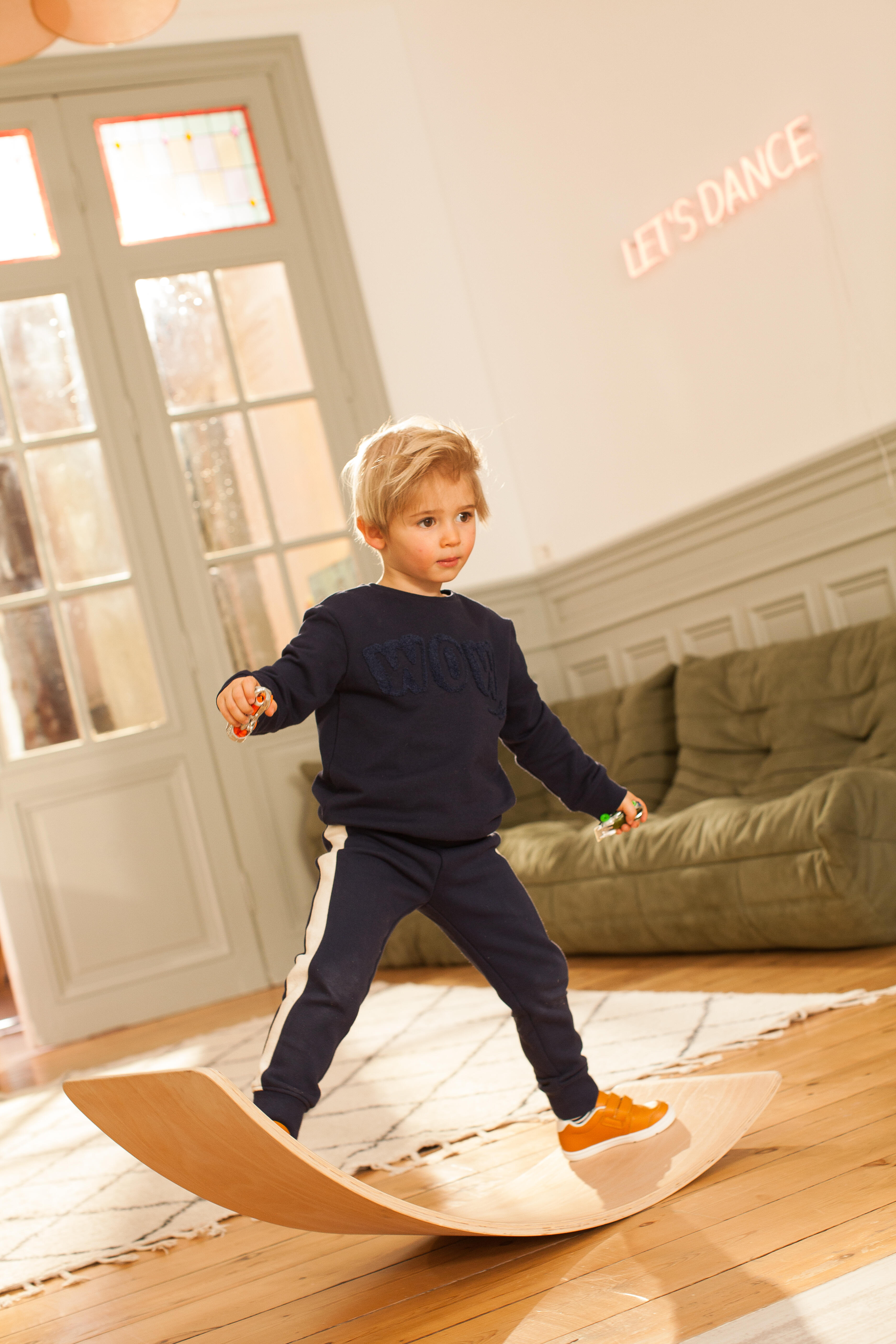 Kids’ Sweatshirt – Basic Navy Blue with Motifs - DOMYOS