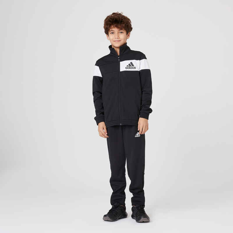 Adidas Trainingsanzug Kinder - schwarz/weiss