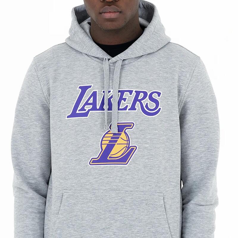 Sweat-Shirt de Basketball NBA Adulte - HOODIE LOS ANGELES LAKERS Gris