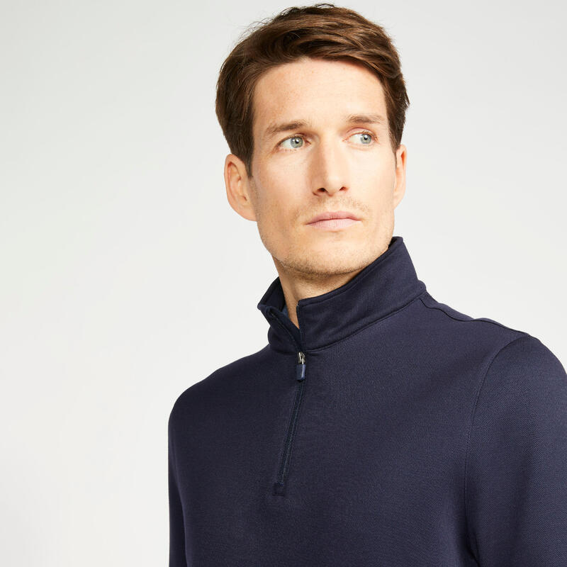 Golfsweater voor heren MW500 marineblauw