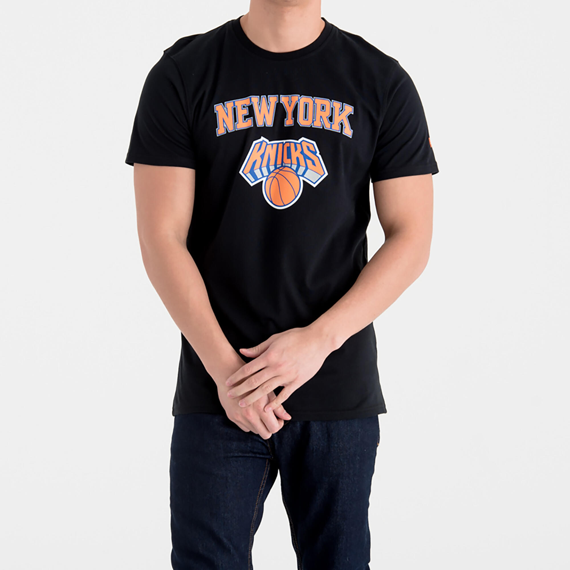 Tricou bumbac Baschet NBA New York Knicks Negru AdulÈ›i