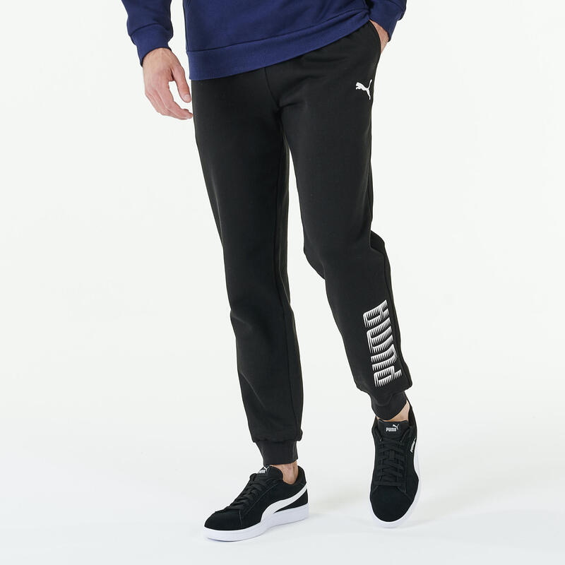 Pantalón chándal fitness algodón ajustado Hombre Domyos 500+ gris -  Decathlon
