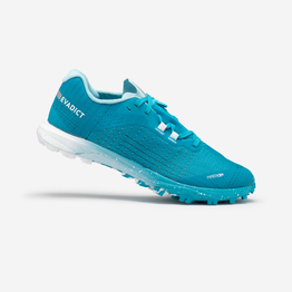 Chaussures de trail running pour femme race light bleu ciel et blanc