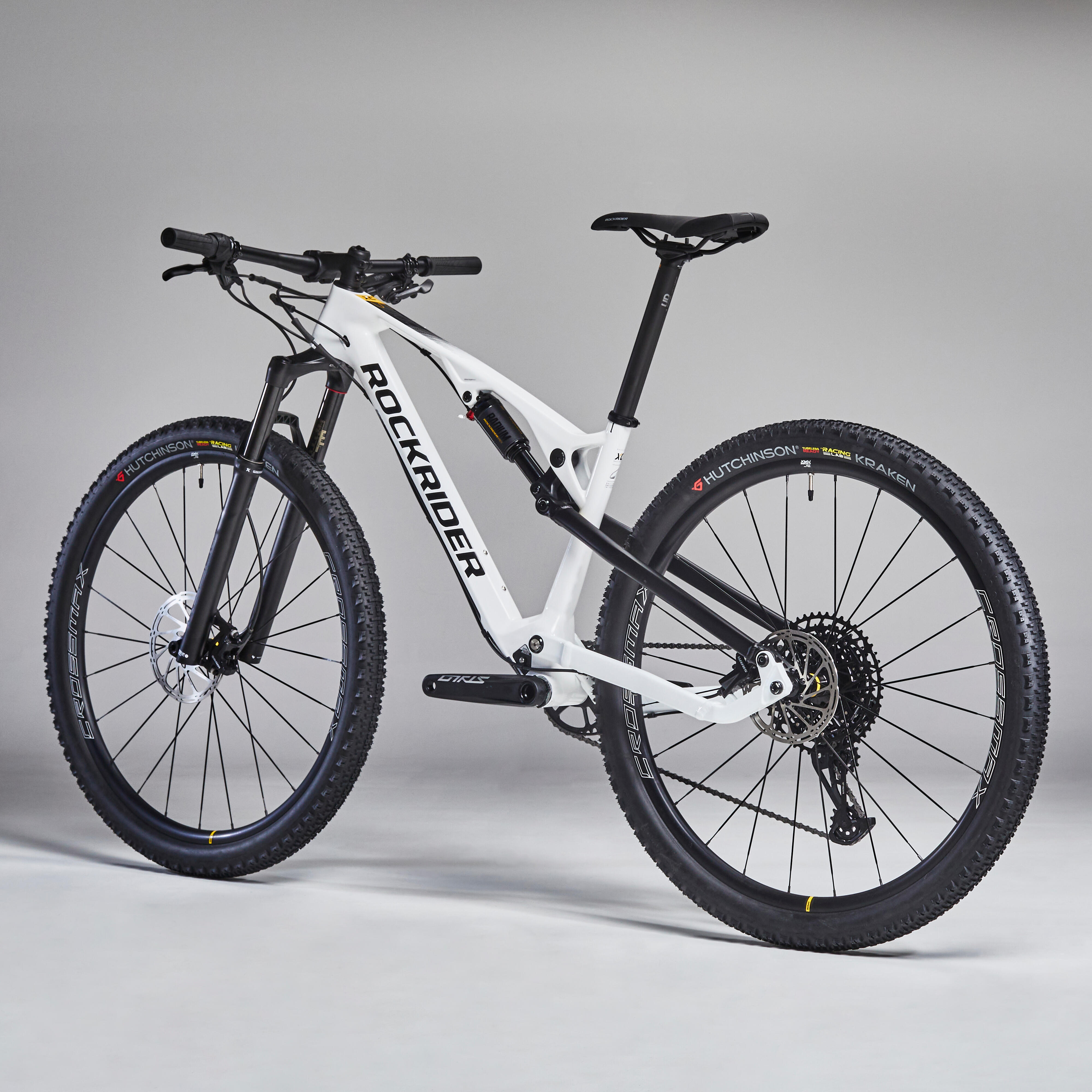 29 inch Full Suspension Carbon Mountain Bike rockrider XC 900 white