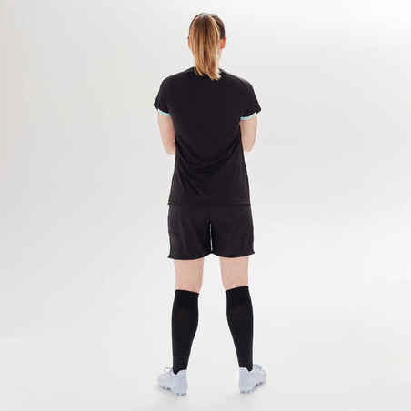Women's Football Shirt VRO+ - Black/Green