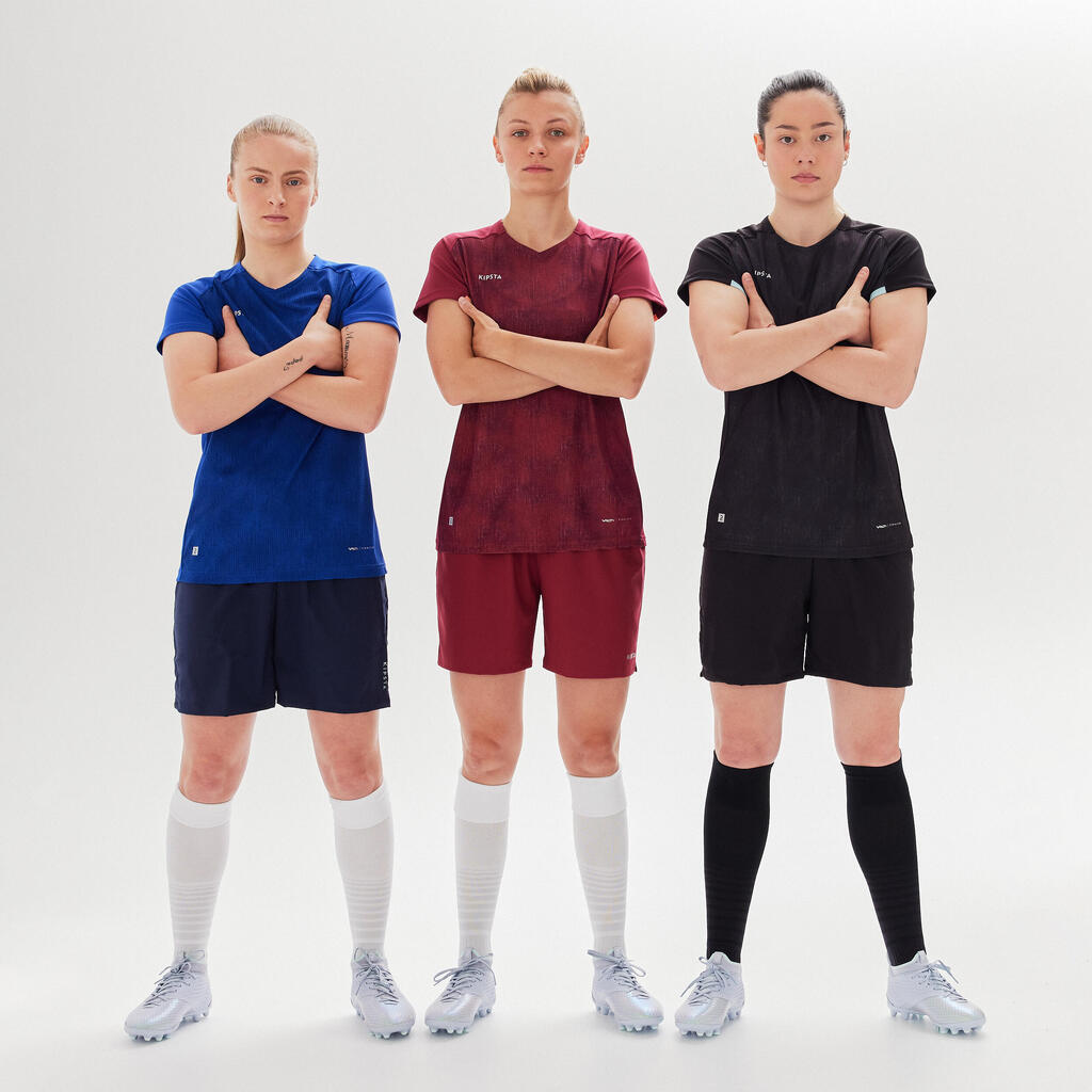 Fussballtrikot VRO+ Damen schwarz/grün