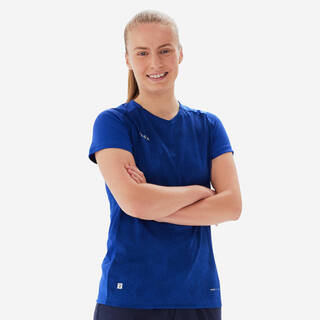 Women Football Short Sleeve Tshirt Quick Dry - Indigo