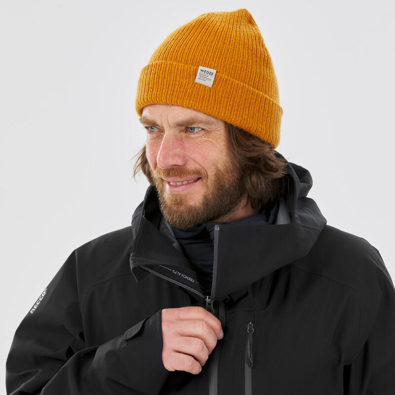 成人滑雪毛帽－赭石色