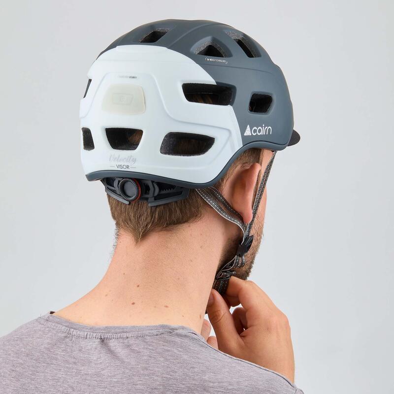 CASQUE VELO VILLE - CAIRN VELOCITY - GREY/WHITE