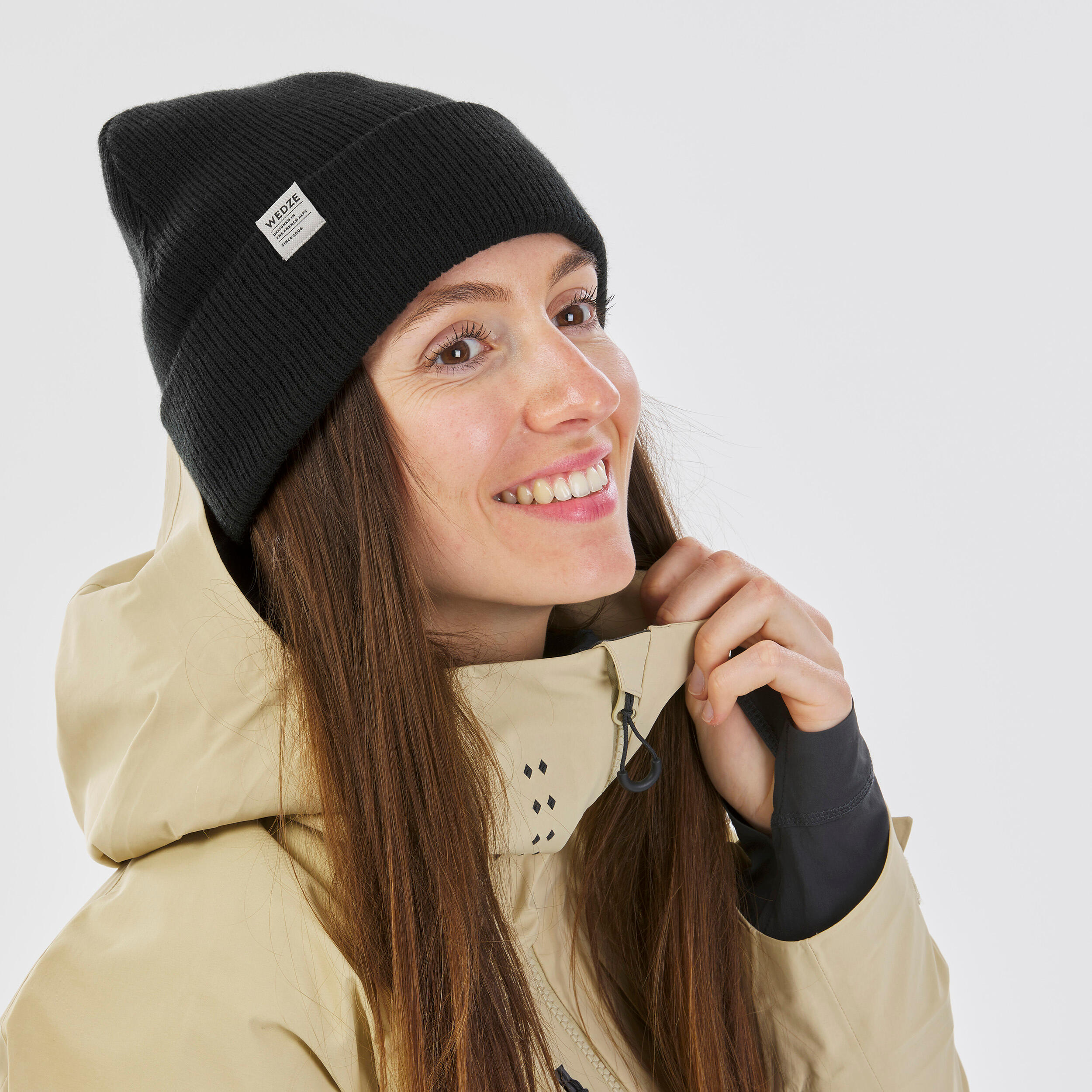 ADULT SKI HAT - FISHERMAN - BLACK