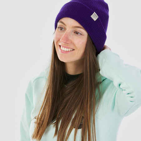 ADULT SKI HAT - FISHERMAN - DARK PURPLE