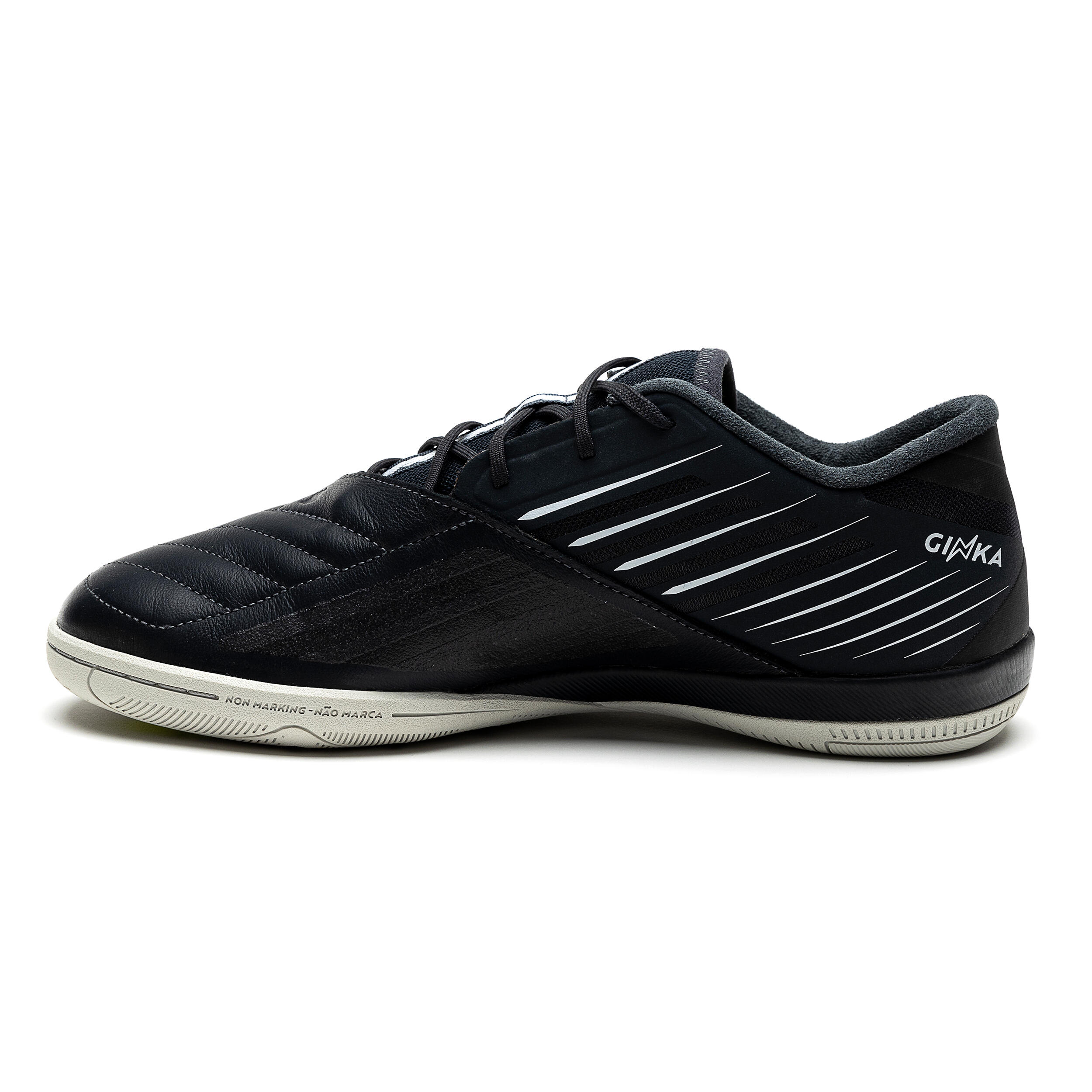 Futsal Leather Shoes Ginka 900 - Black 2/8