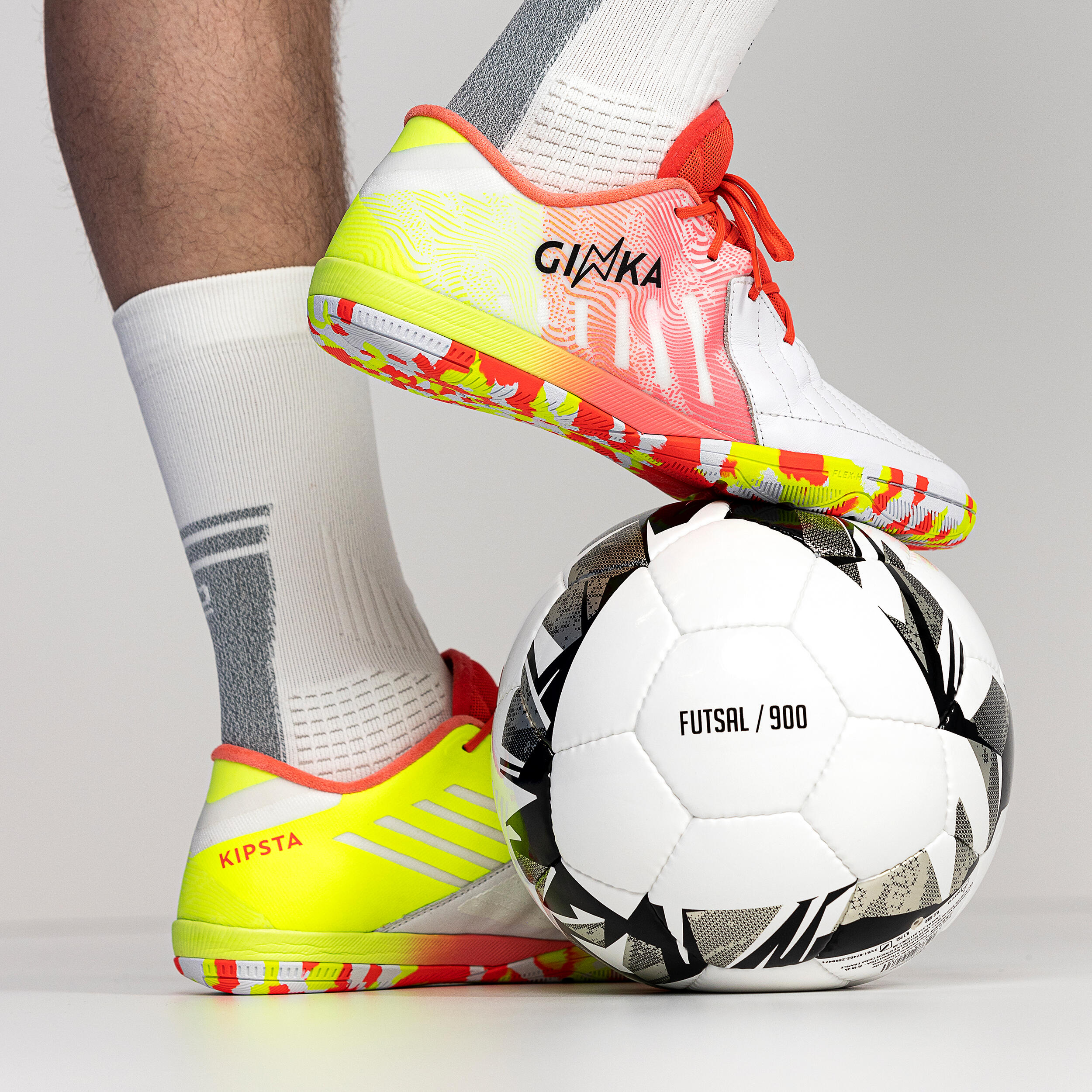 Futsal Leather Shoes Ginka 900 - Black
