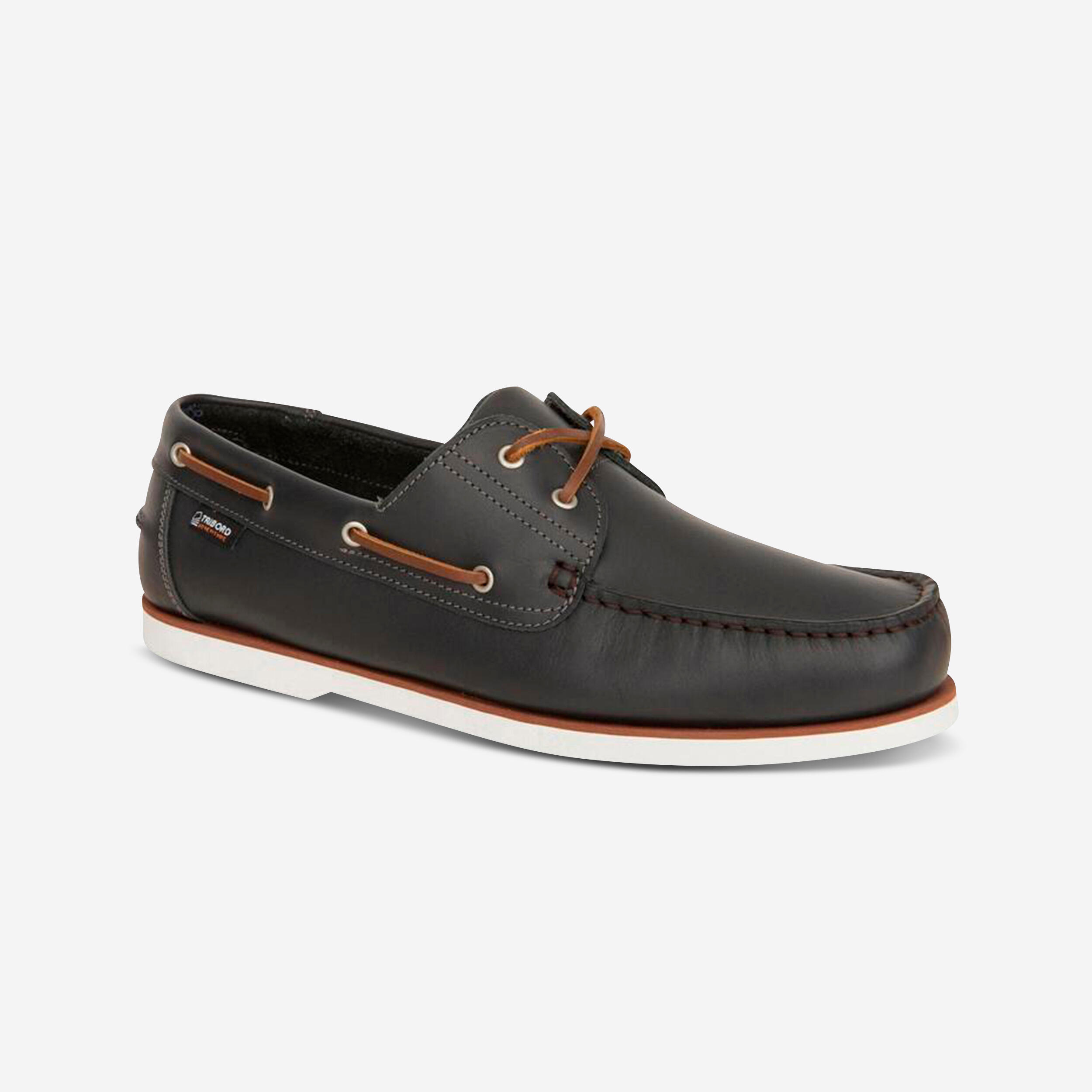 Tribord - Chaussures Bateau Cuir Sailing 500 Homme Gris - Chaussures De Sport - Voile Habitable Cerfvolant Wing - Gris - 39 - Decathlon