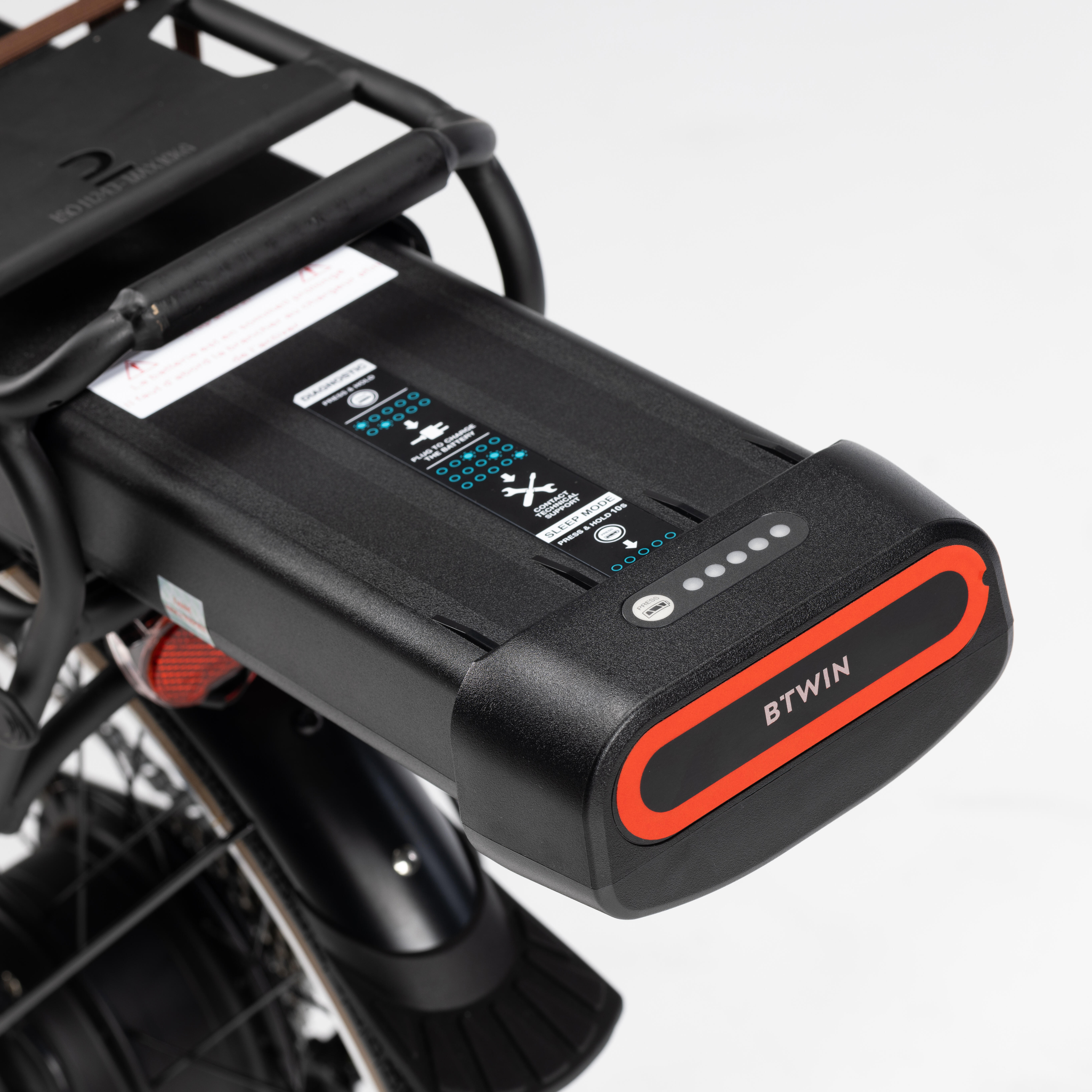 Velo pliant electrique E FOLD 500 Vert BTWIN Decathlon