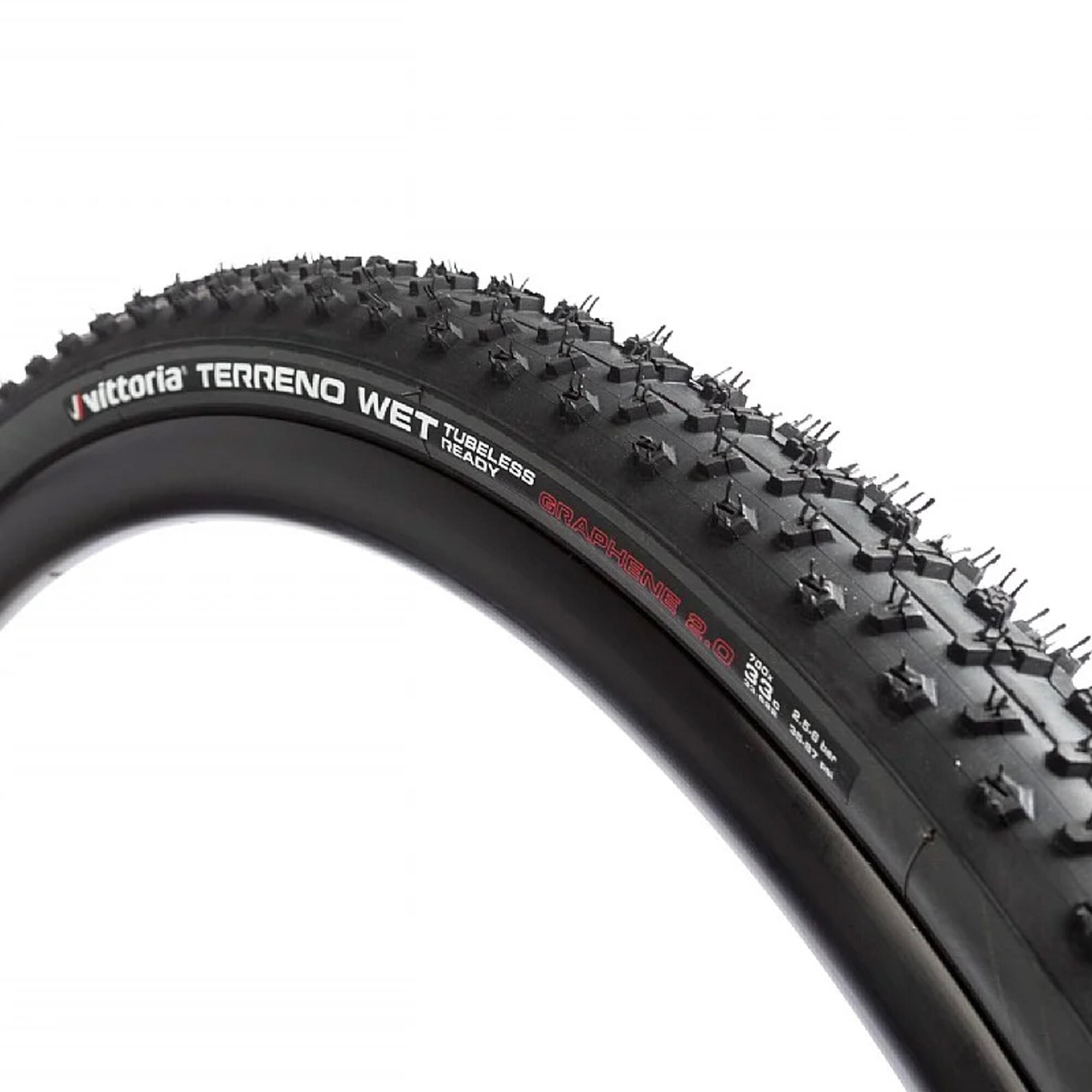 700x38 TNT Tubeless Ready Flex Bead Gravel Tyre Terreno Wet - Black 4/5