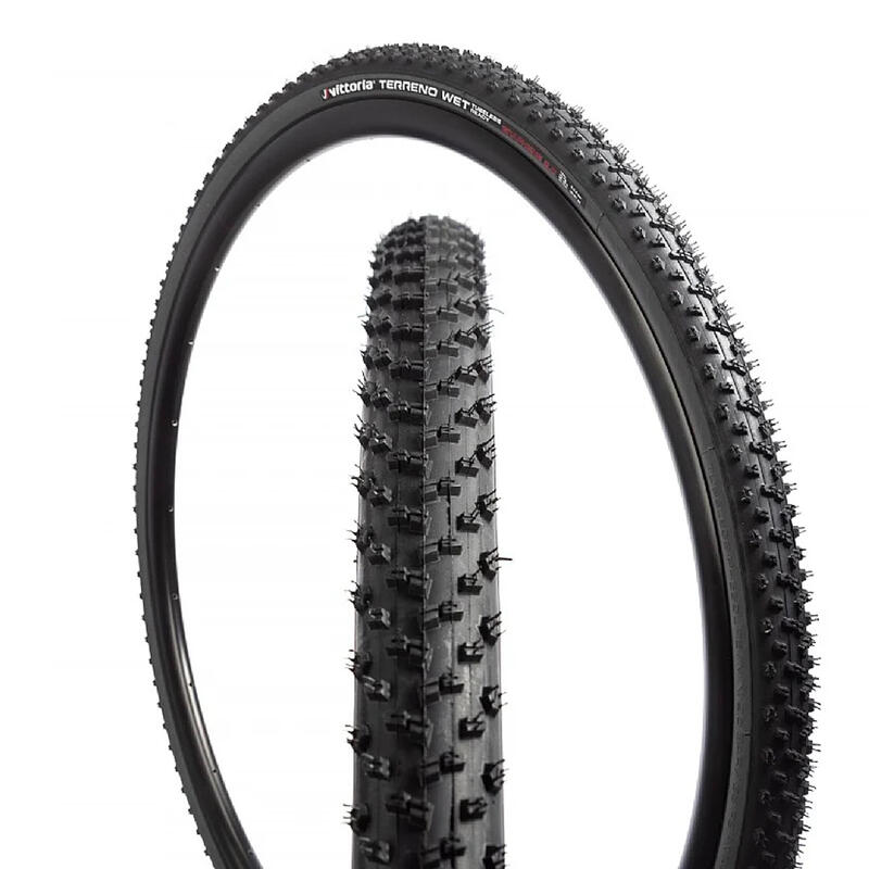 Copertone gravel Vittoria TERRENO WET 700X38 TNT tubeless ready tallone morbido nero