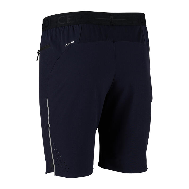 Men's Breathable Zip Pocket Performance Fitness Shorts - Blue
