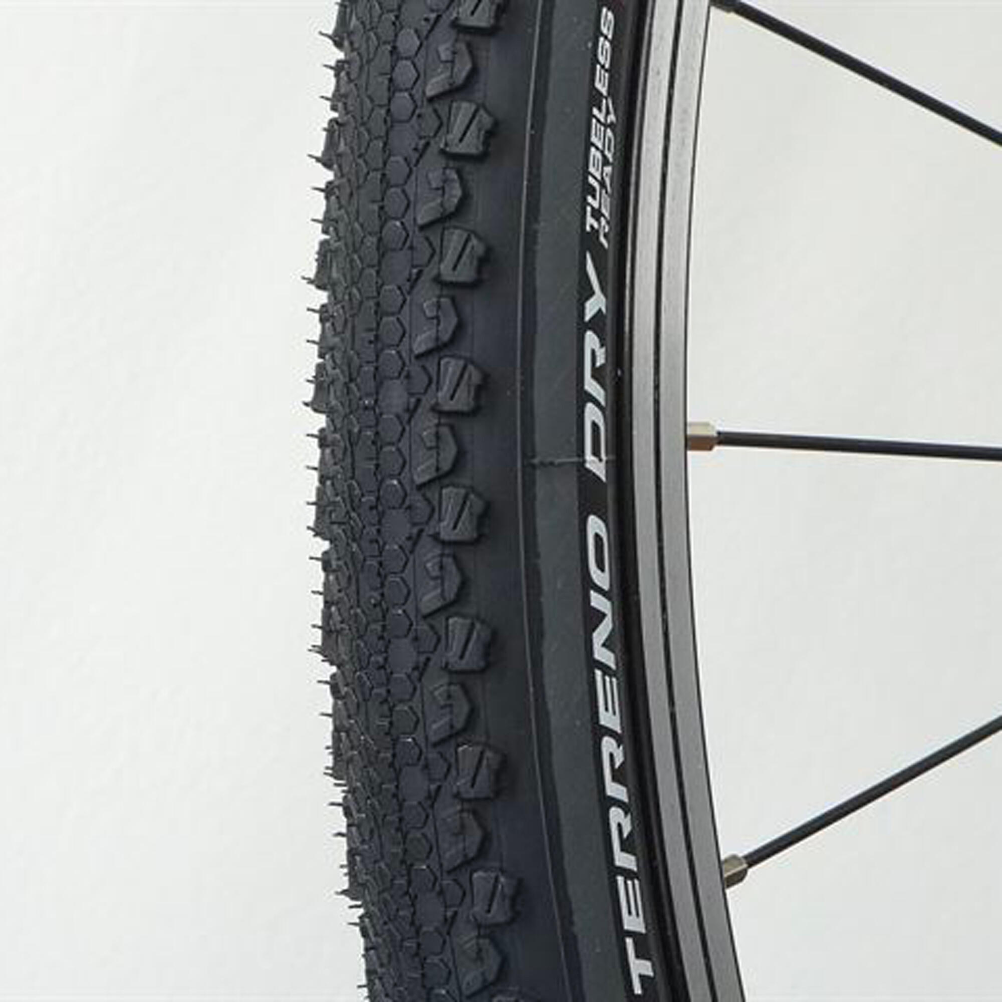 Fahrradreifen Faltreifen Vittoria Terreno Dry Gravel 700 38 TNT Tubeless Ready schwarz