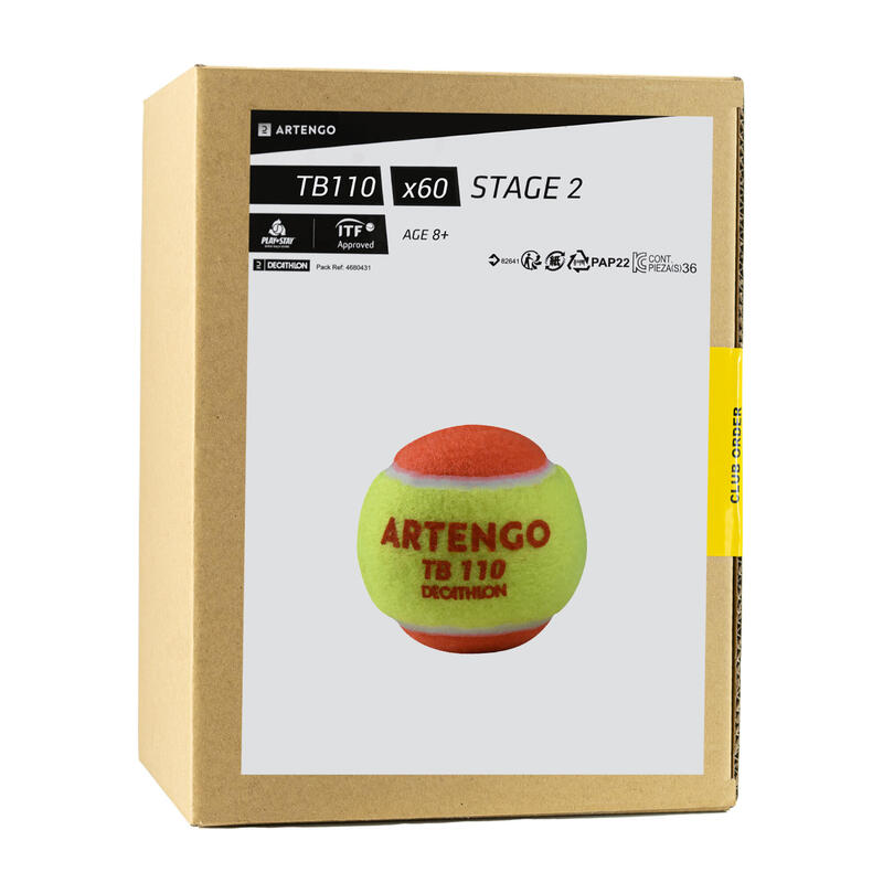 Tennis Balls TB110 x 60 - Orange