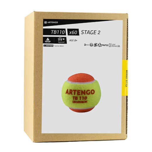 
      Tennis Balls TB110 x 60 - Orange
  