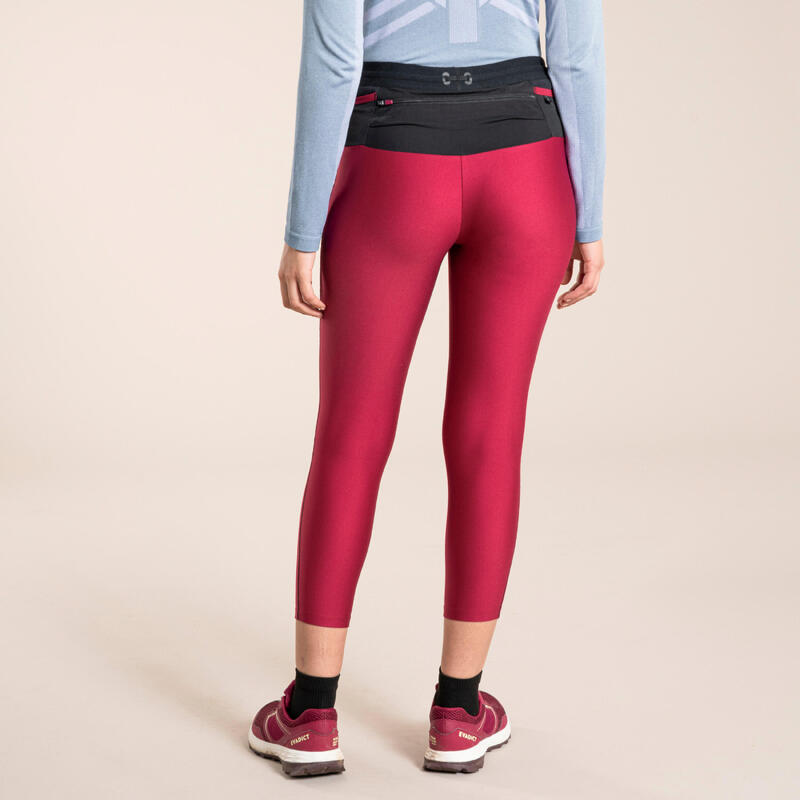 LEGGINGS 7/8 TRAIL RUNNING MUJER FRAMBUESA