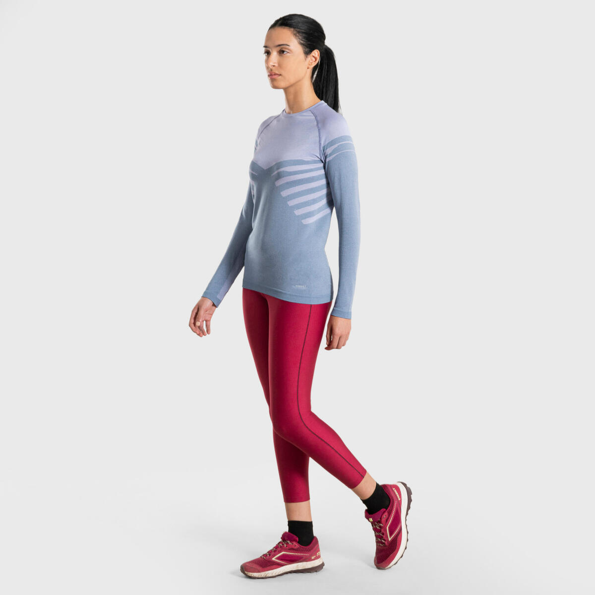 LEGGING 7/8 DE TRAIL RUNNING FEMME  FRAMBOISE