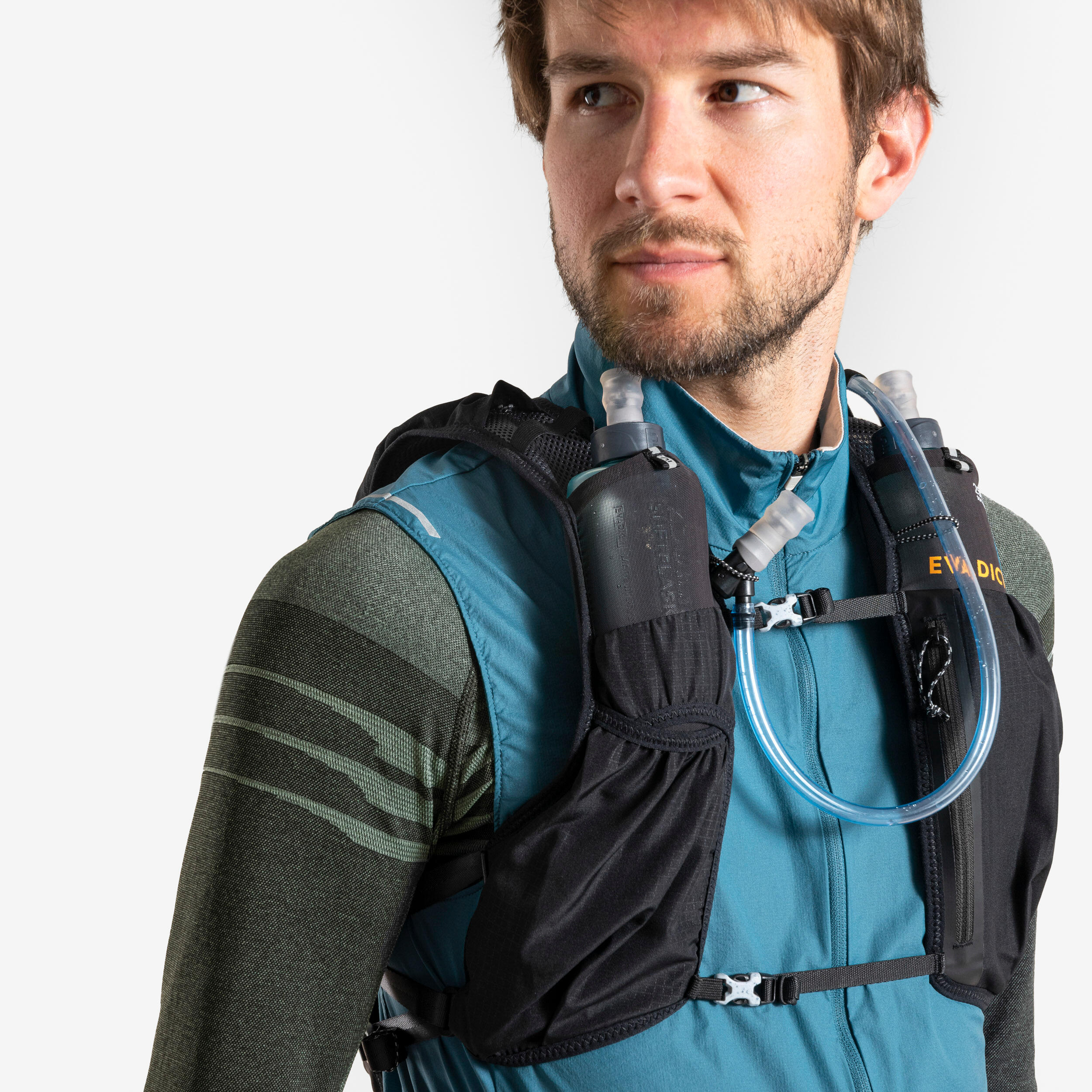 VESTE COUPE VENT DE TRAIL RUNNING SANS MANCHES HOMME BLEU EVADICT Decathlon
