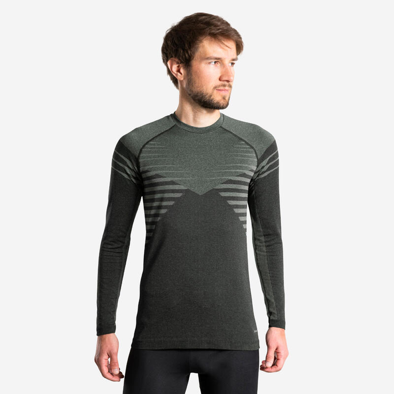 Maglia termica uomo Kalibro Cotton-Siltex Zip Green