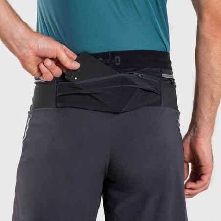 MEN'S TRAIL RUNNING BAGGY SHORTS - DARK GREY