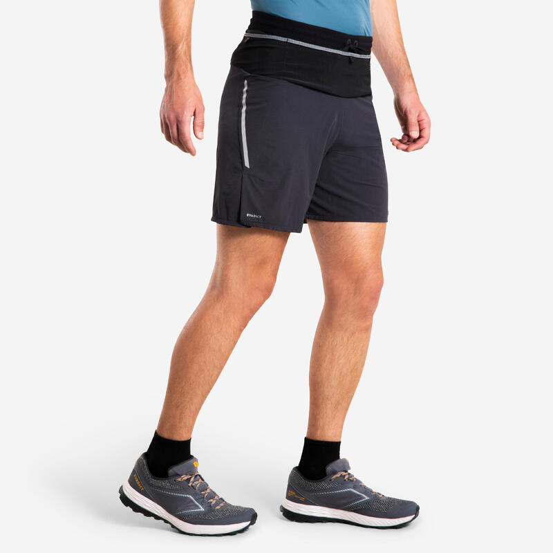 Trailshort voor heren Run 900 Ultra koolstofgrijs