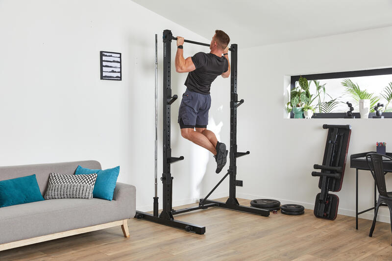 Rack de musculation pliable/ rétractable squat, bench et traction - RACK  500 pour les clubs et collectivités