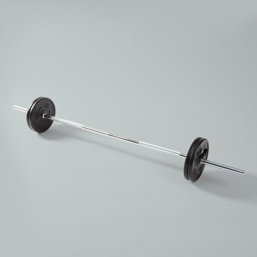 Kit 50 kg haltères et barres de musculation