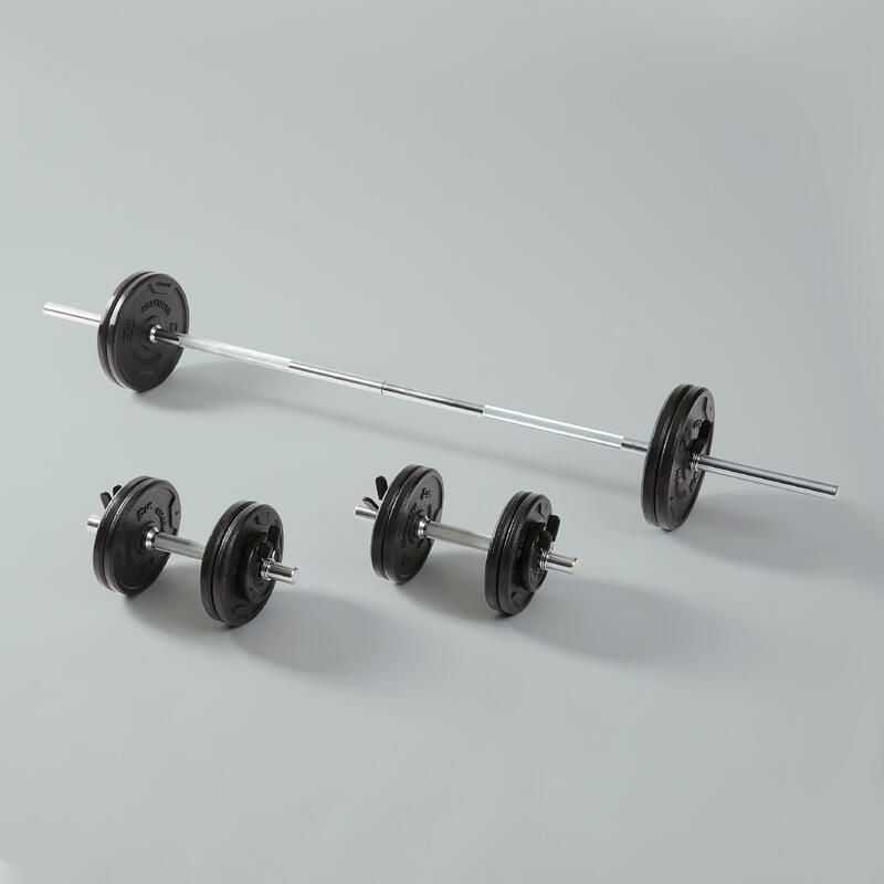 Kit pesas/barras 50 kg musculación Corength