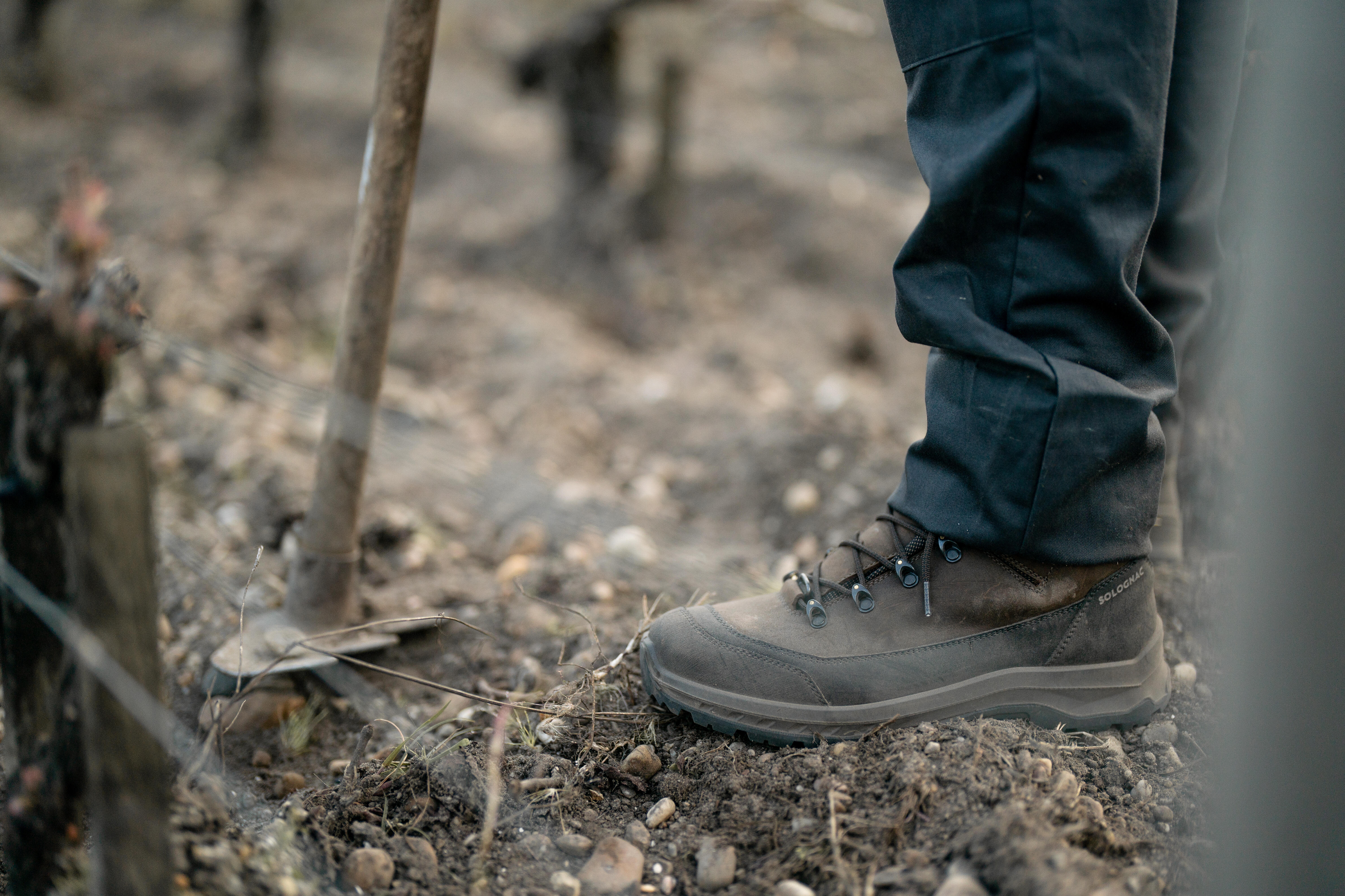Hunting Waterproof Boots - Crosshunt 500 V2 Brown - SOLOGNAC