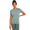 Women's Short-Sleeved Dynamic Yoga T-Shirt - Khaki