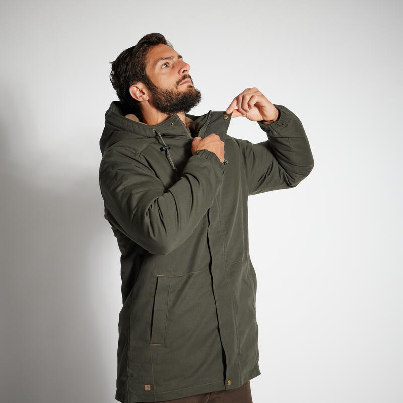 Chaqueta Solognac 100 Hombre Calida Polar Perlante Verde