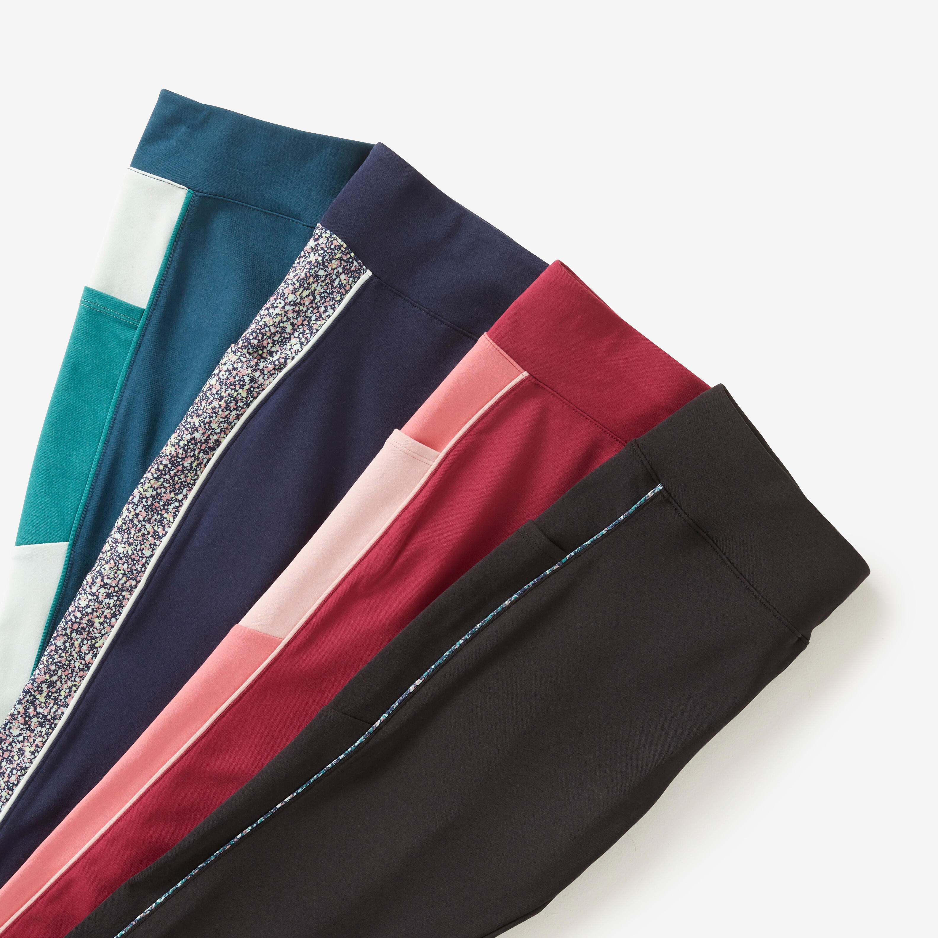 Kids' High-Waisted Leggings - S 500 - DOMYOS
