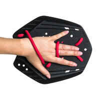 SWIMMING HAND PADDLES 900 XL BLACK RED