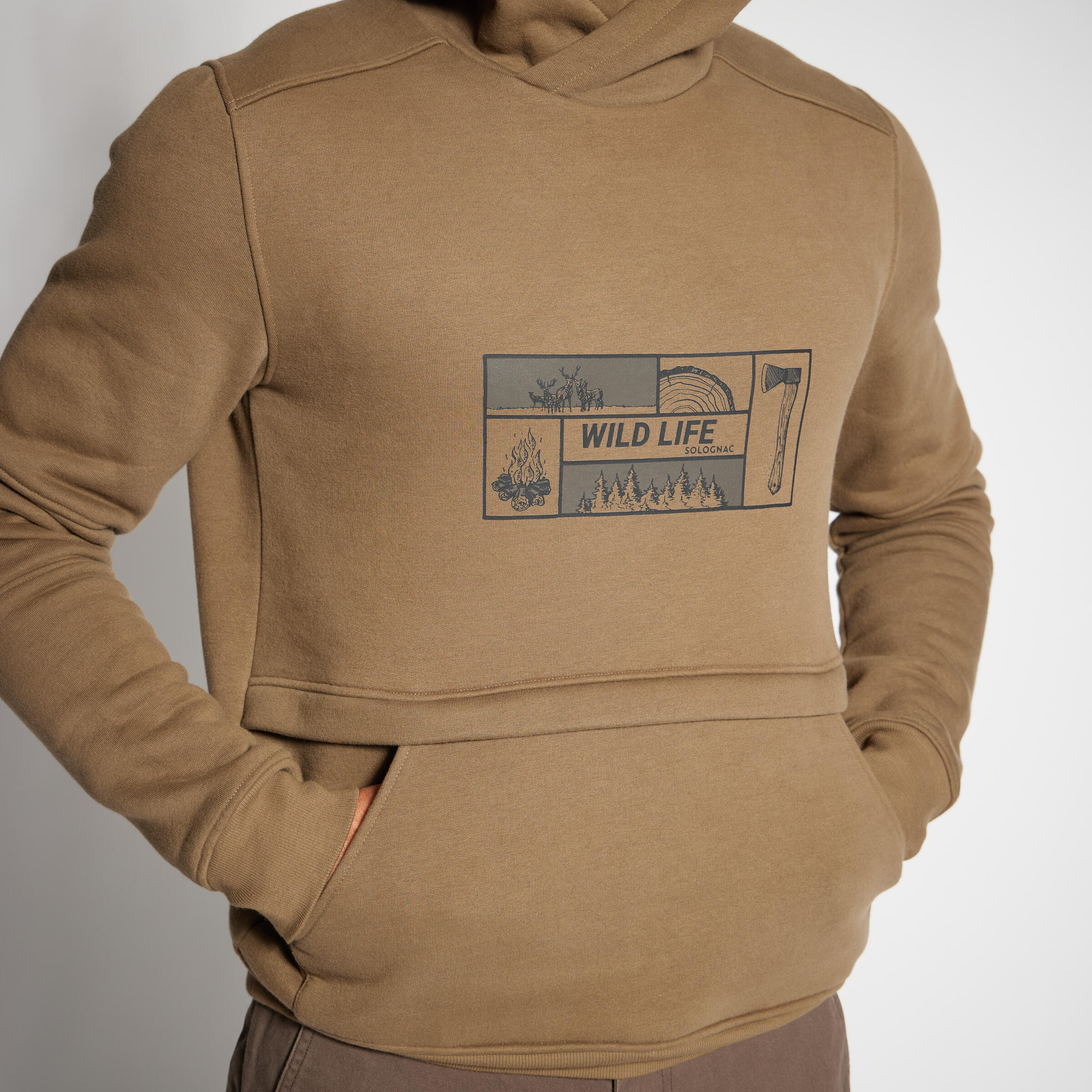 Hooded Sweatshirt - 500 Logo - SOLOGNAC