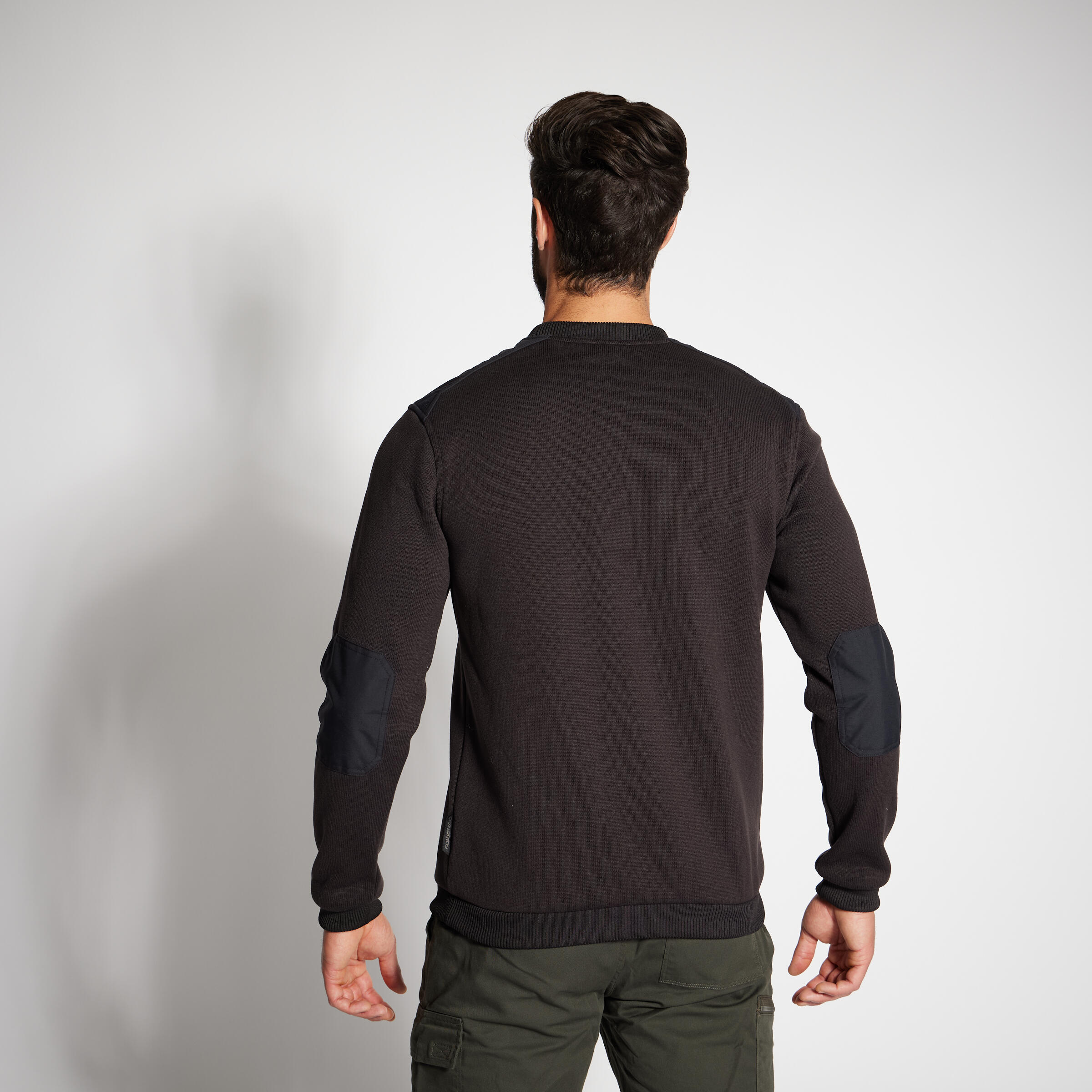 Men's Sweater - 500 Black - SOLOGNAC