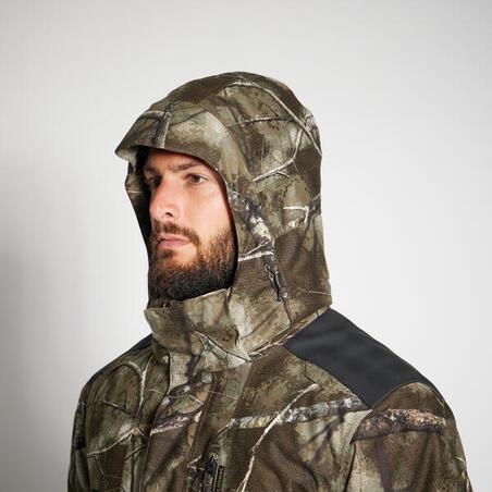 Kamuflažna tiha i vodootporna jakna za lov TREEMETIC 500