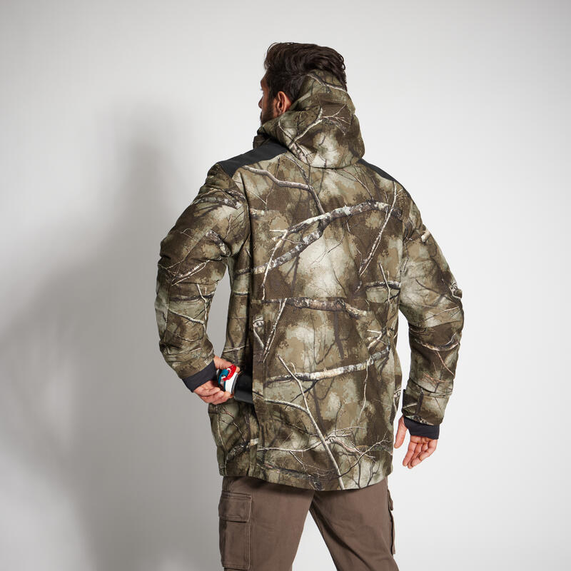 Jagd-Regenjacke 500 warm geräuscharm Treemetic 