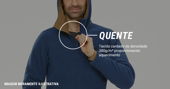 Blusa fleece masculina de trilha SH100 X-WARM