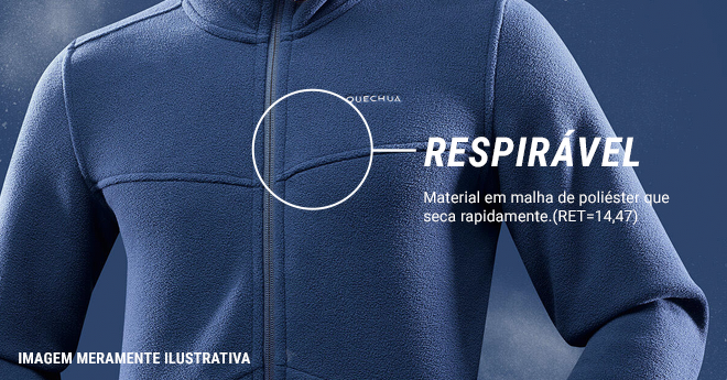 Blusa fleece masculina de trilha SH100 X-WARM1