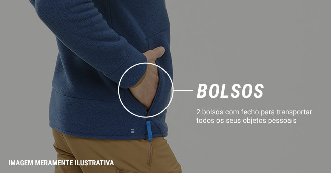 Blusa fleece masculina de trilha SH100 X-WARM2