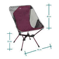 LOW FOLDING CAMPING CHAIR MH500 - PLUM