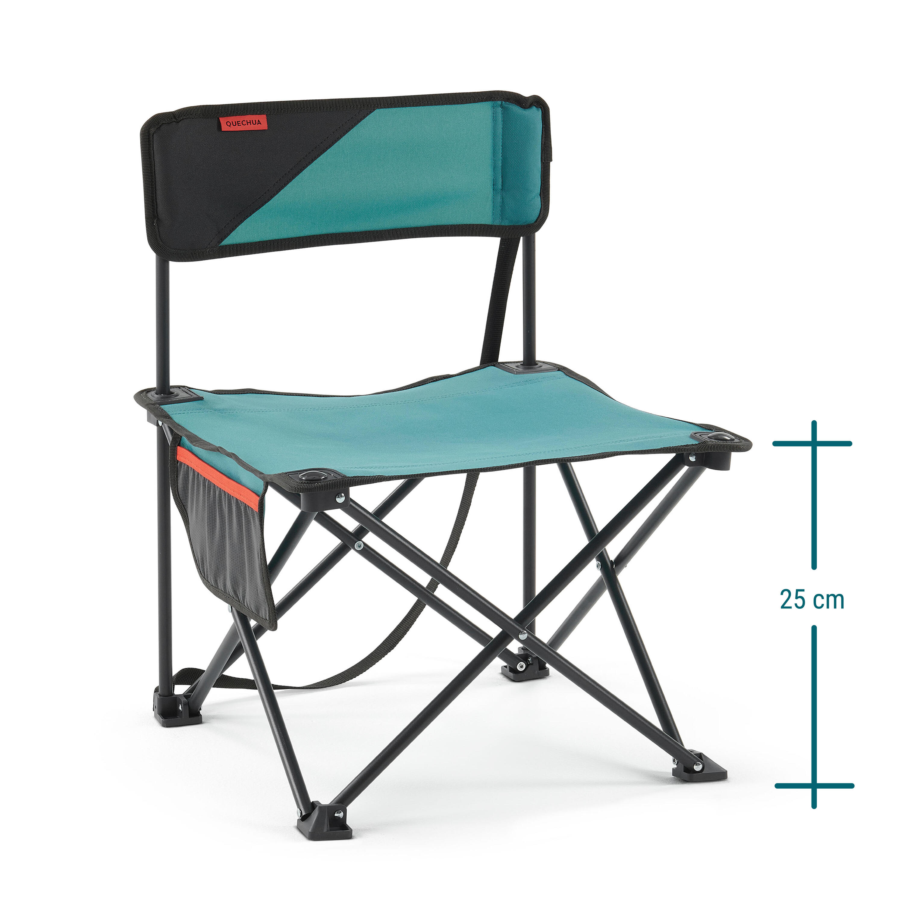 LOW FOLDING CAMPING CHAIR MH100 Blue 4/11